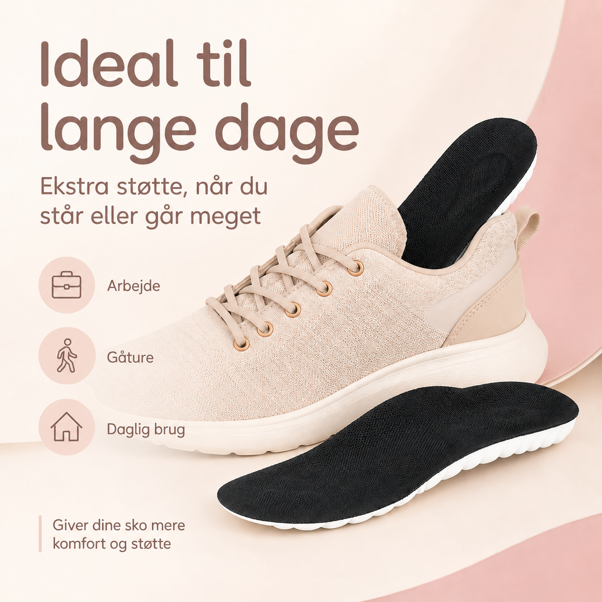 StepRelief™ Komfortsåler — Mere støtte. Mindre ømme fødder.