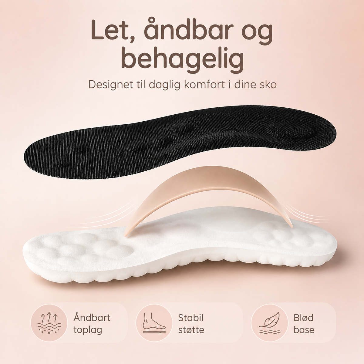 StepRelief™ Komfortsåler — Mere støtte. Mindre ømme fødder.