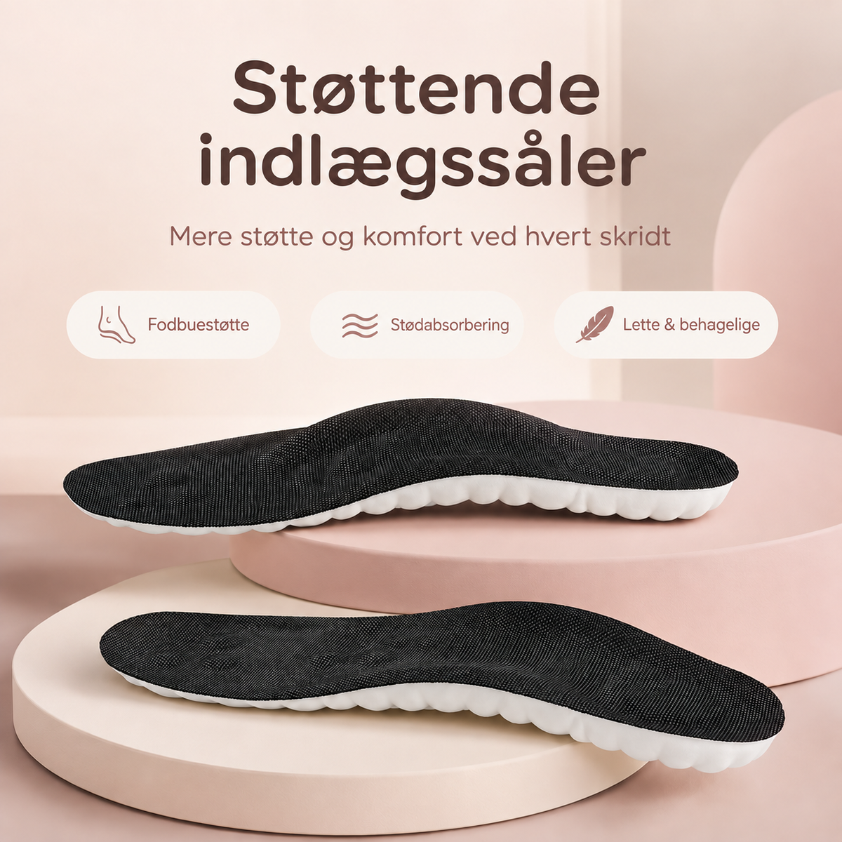 StepRelief™ Komfortsåler — Mere støtte. Mindre ømme fødder.