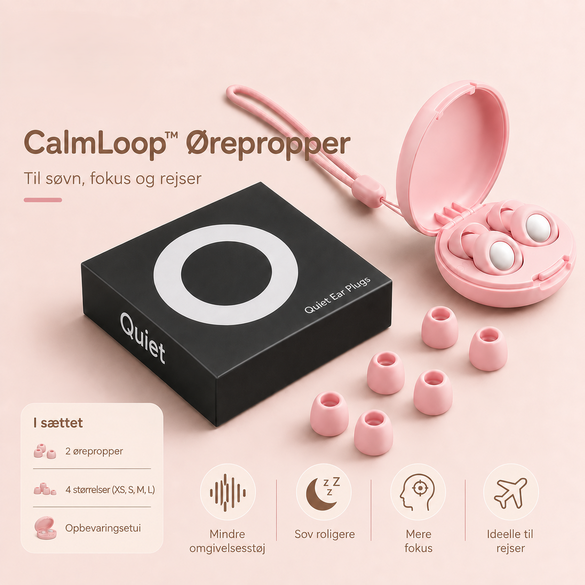 CalmLoop™ Ørepropper — Mindre støj, mere ro.