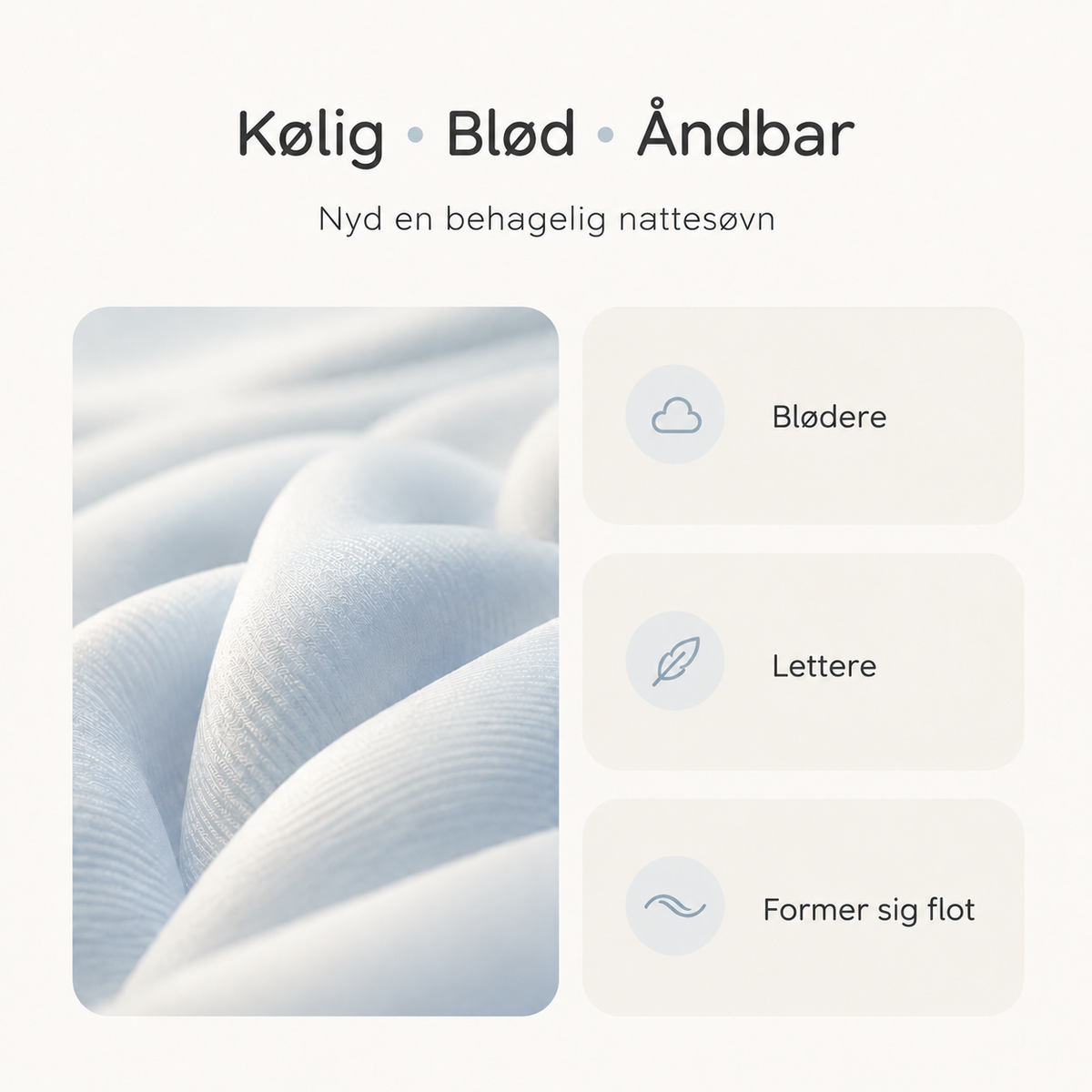 CoolBed™ Kølende sommerdyne — Sov køligt. Komfortabelt under dynen.