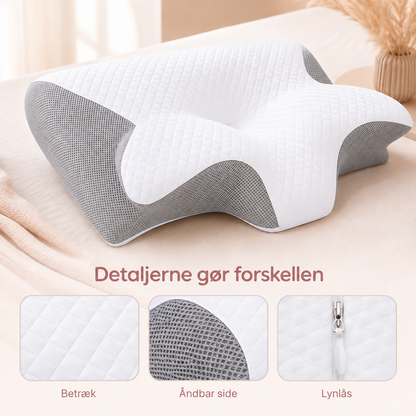 SleepCurve™ Ergonomisk Pude — Formet til hoved, nakke og skuldre.