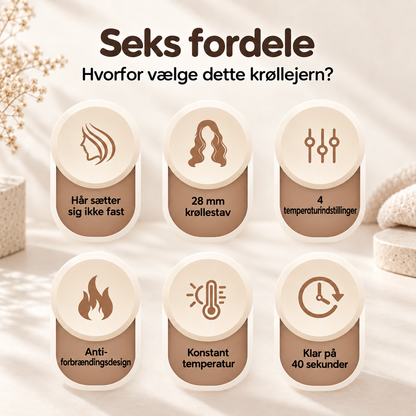CurlMate™ Automatisk Krøllejern — Din nemme vej til smukke krøller.