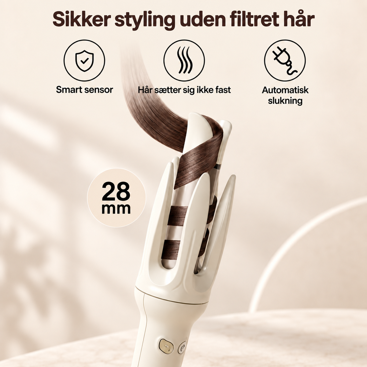 CurlMate™ Automatisk Krøllejern — Din nemme vej til smukke krøller.